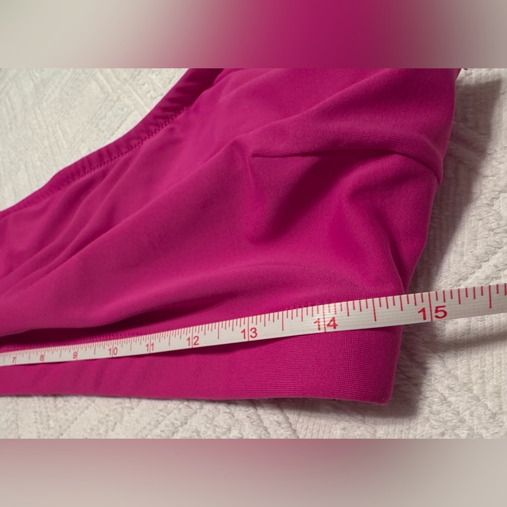 Old Navy bikini swim top - one shoulder tie - pink & orange. Large - Picture 7 of 11